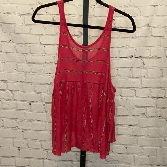 Free People Striped Pocket Tank Top Size Small - Picture 2 of 4